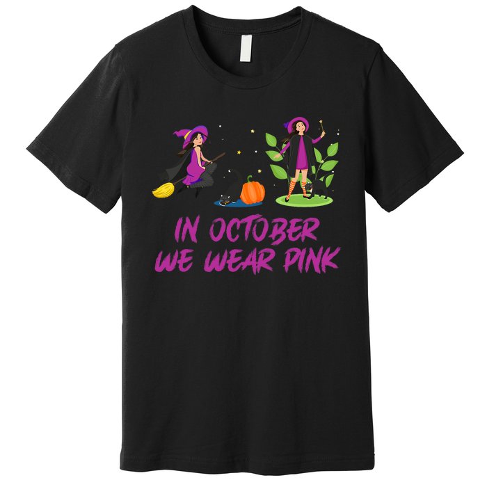 Pink Ribbon Breast Cancer Shirts Halloween Premium T-Shirt