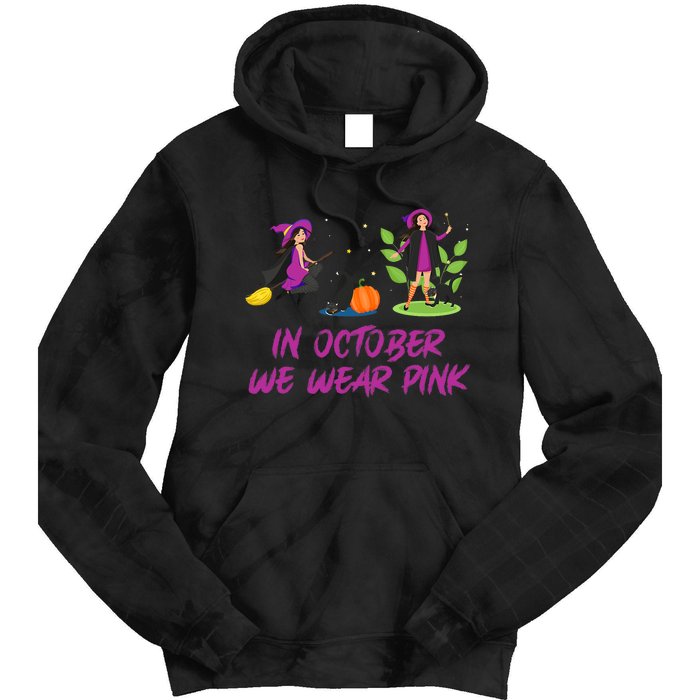 Pink Ribbon Breast Cancer Shirts Halloween Tie Dye Hoodie