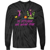 Pink Ribbon Breast Cancer Shirts Halloween Tie-Dye Long Sleeve Shirt