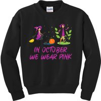 Pink Ribbon Breast Cancer Shirts Halloween Kids Sweatshirt