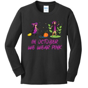 Pink Ribbon Breast Cancer Shirts Halloween Kids Long Sleeve Shirt