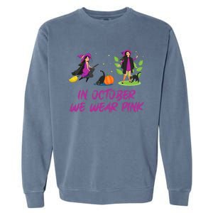 Pink Ribbon Breast Cancer Shirts Halloween Garment-Dyed Sweatshirt