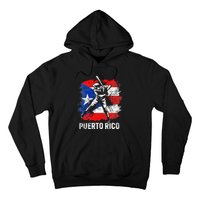 Puerto Rican Baseball Player Puerto Rico Flag Baseball Fans Hoodie