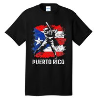 Puerto Rican Baseball Player Puerto Rico Flag Baseball Fans Tall T-Shirt