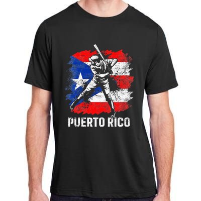 Puerto Rican Baseball Player Puerto Rico Flag Baseball Fans Adult ChromaSoft Performance T-Shirt