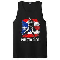 Puerto Rican Baseball Player Puerto Rico Flag Baseball Fans PosiCharge Competitor Tank