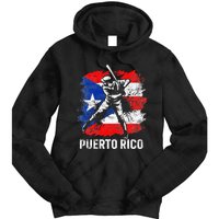 Puerto Rican Baseball Player Puerto Rico Flag Baseball Fans Tie Dye Hoodie