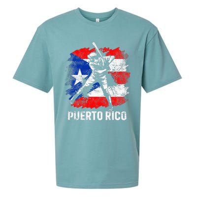 Puerto Rican Baseball Player Puerto Rico Flag Baseball Fans Sueded Cloud Jersey T-Shirt