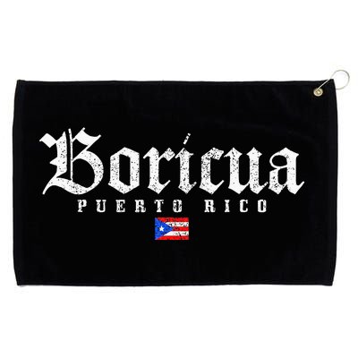 Puerto Rico Boricua Vintage Puerto Rican Flag Pride Grommeted Golf Towel