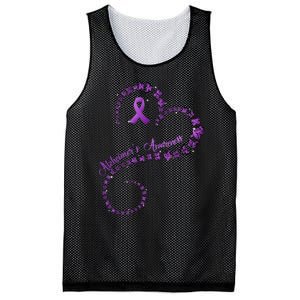 Purple Ribbon Butterfly Heart Alzheimers Awareness Mesh Reversible Basketball Jersey Tank