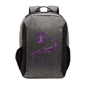 Purple Ribbon Butterfly Heart Alzheimers Awareness Vector Backpack