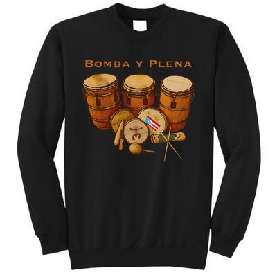 Puerto Rico Bomba Y Plena Boricua Tall Sweatshirt