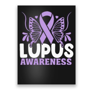 Purple Ribbon Butterfly Lupus Awareness Month Poster