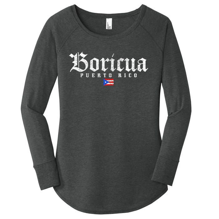 Puerto Rico Boricua Vintage Puerto Rican Women's Perfect Tri Tunic Long Sleeve Shirt