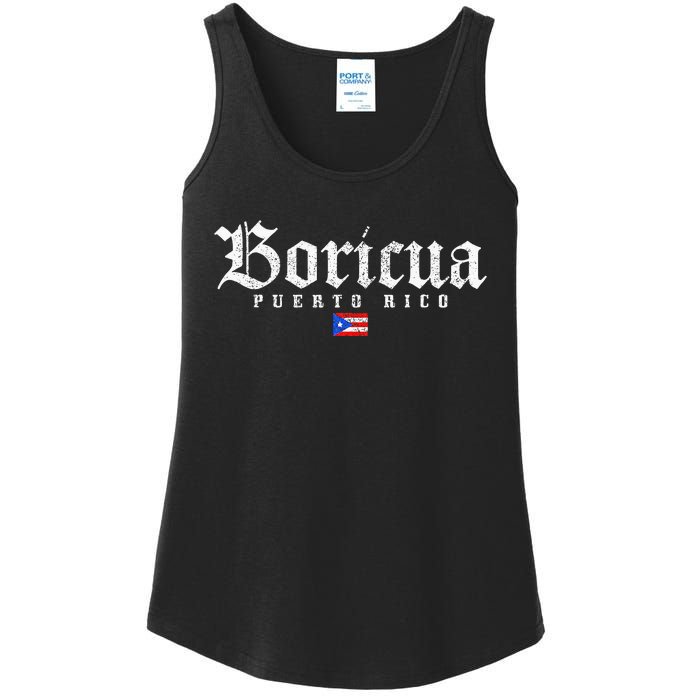 Puerto Rico Boricua Vintage Puerto Rican Ladies Essential Tank