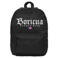 Puerto Rico Boricua Vintage Puerto Rican 16 in Basic Backpack