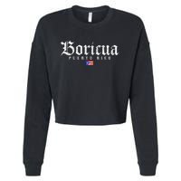 Puerto Rico Boricua Vintage Puerto Rican Cropped Pullover Crew