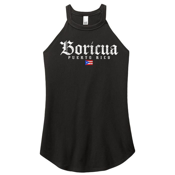 Puerto Rico Boricua Vintage Puerto Rican Women's Perfect Tri Rocker Tank