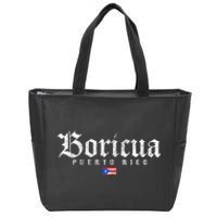 Puerto Rico Boricua Vintage Puerto Rican Zip Tote Bag