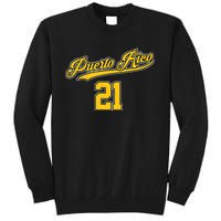 Puerto Rico Baseball 21 Santurce Boricua Baseball Fans Tall Sweatshirt