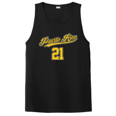 Puerto Rico Baseball 21 Santurce Boricua Baseball Fans PosiCharge Competitor Tank