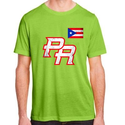 Puerto Rican Baseball Player Puerto Rico Flag Baseball Fans Adult ChromaSoft Performance T-Shirt