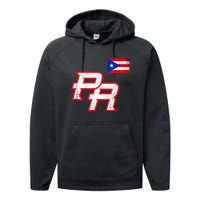 Puerto Rican Baseball Player Puerto Rico Flag Baseball Fans Performance Fleece Hoodie