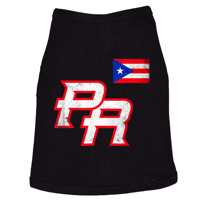 Puerto Rican Baseball Player Puerto Rico Flag Baseball Fans Doggie Tank