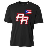 Puerto Rican Baseball Player Puerto Rico Flag Baseball Fans Cooling Performance Crew T-Shirt