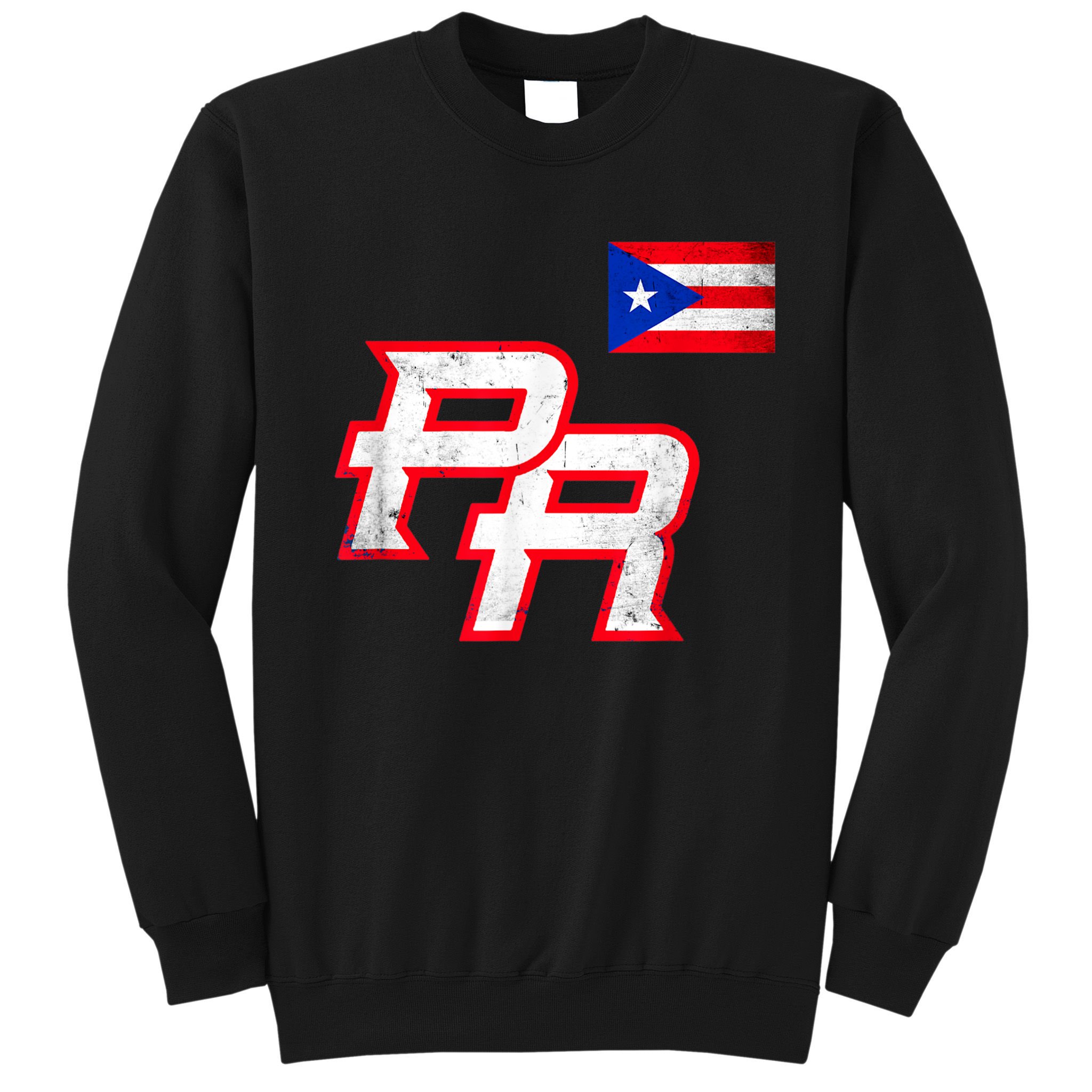 Puerto Rican Baseball Player Puerto Rico Flag Baseball Fans Sweatshirt