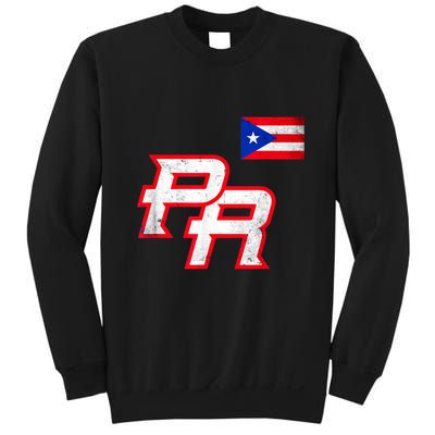 Puerto Rican Baseball Player Puerto Rico Flag Baseball Fans Sweatshirt