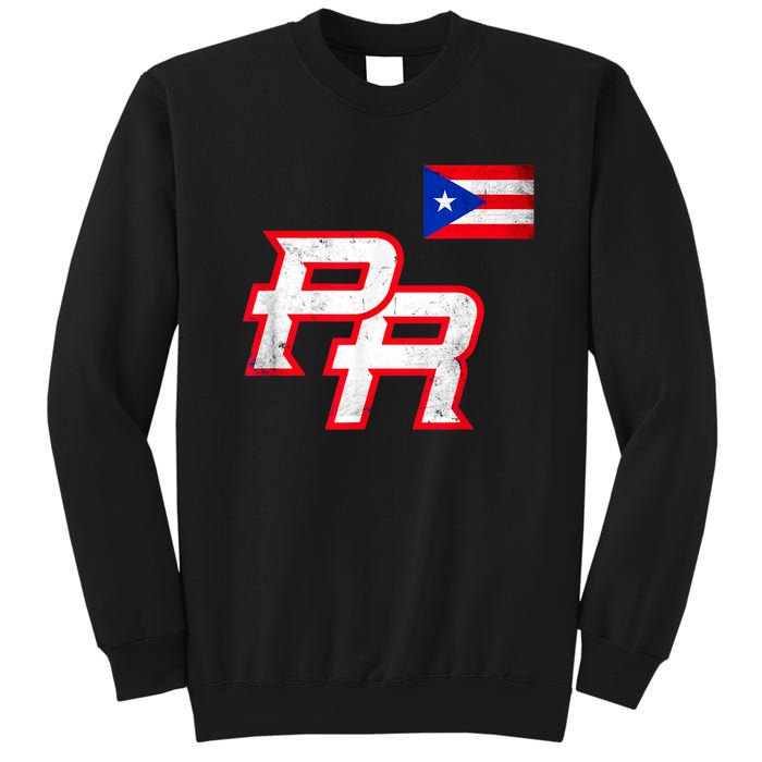 Puerto Rican Baseball Player Puerto Rico Flag Baseball Fans Sweatshirt