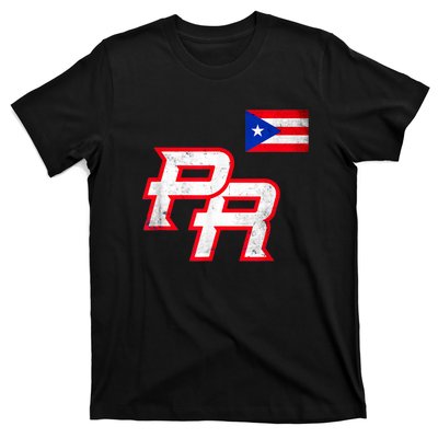 Puerto Rican Baseball Player Puerto Rico Flag Baseball Fans T-Shirt