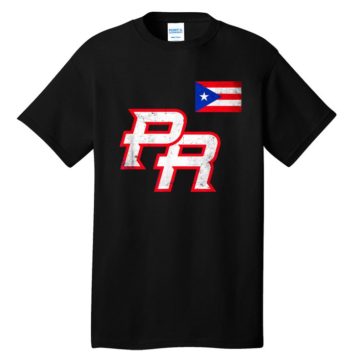 Puerto Rican Baseball Player Puerto Rico Flag Baseball Fans Tall T-Shirt