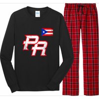 Puerto Rican Baseball Player Puerto Rico Flag Baseball Fans Long Sleeve Pajama Set