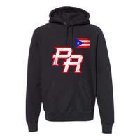 Puerto Rican Baseball Player Puerto Rico Flag Baseball Fans Premium Hoodie