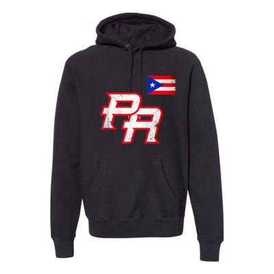 Puerto Rican Baseball Player Puerto Rico Flag Baseball Fans Premium Hoodie