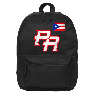 Puerto Rican Baseball Player Puerto Rico Flag Baseball Fans 16 in Basic Backpack