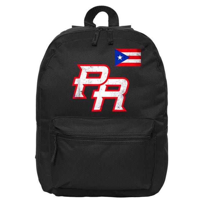 Puerto Rican Baseball Player Puerto Rico Flag Baseball Fans 16 in Basic Backpack