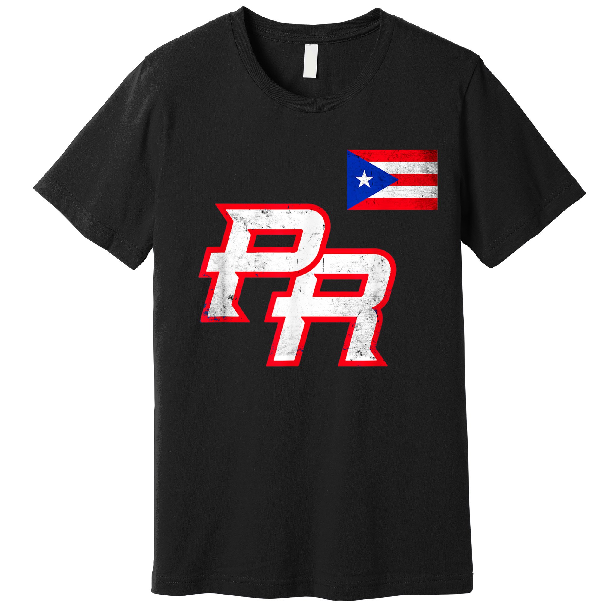 Puerto Rican Baseball Player Puerto Rico Flag Baseball Fans Premium T-Shirt