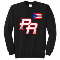 Puerto Rican Baseball Player Puerto Rico Flag Baseball Fans Tall Sweatshirt