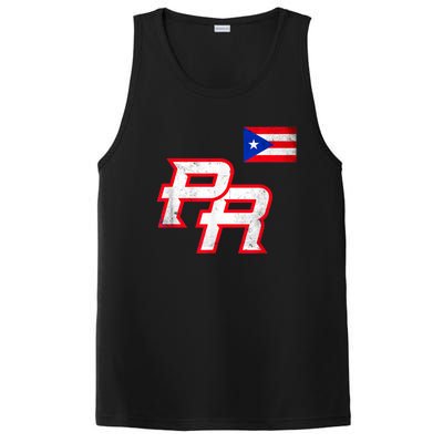 Puerto Rican Baseball Player Puerto Rico Flag Baseball Fans PosiCharge Competitor Tank