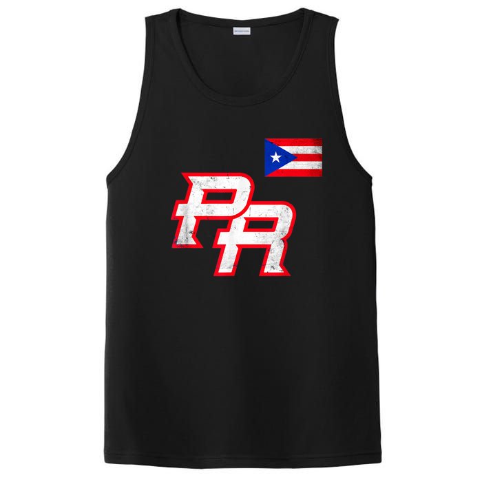 Puerto Rican Baseball Player Puerto Rico Flag Baseball Fans PosiCharge Competitor Tank