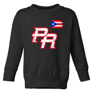 Puerto Rican Baseball Player Puerto Rico Flag Baseball Fans Toddler Sweatshirt