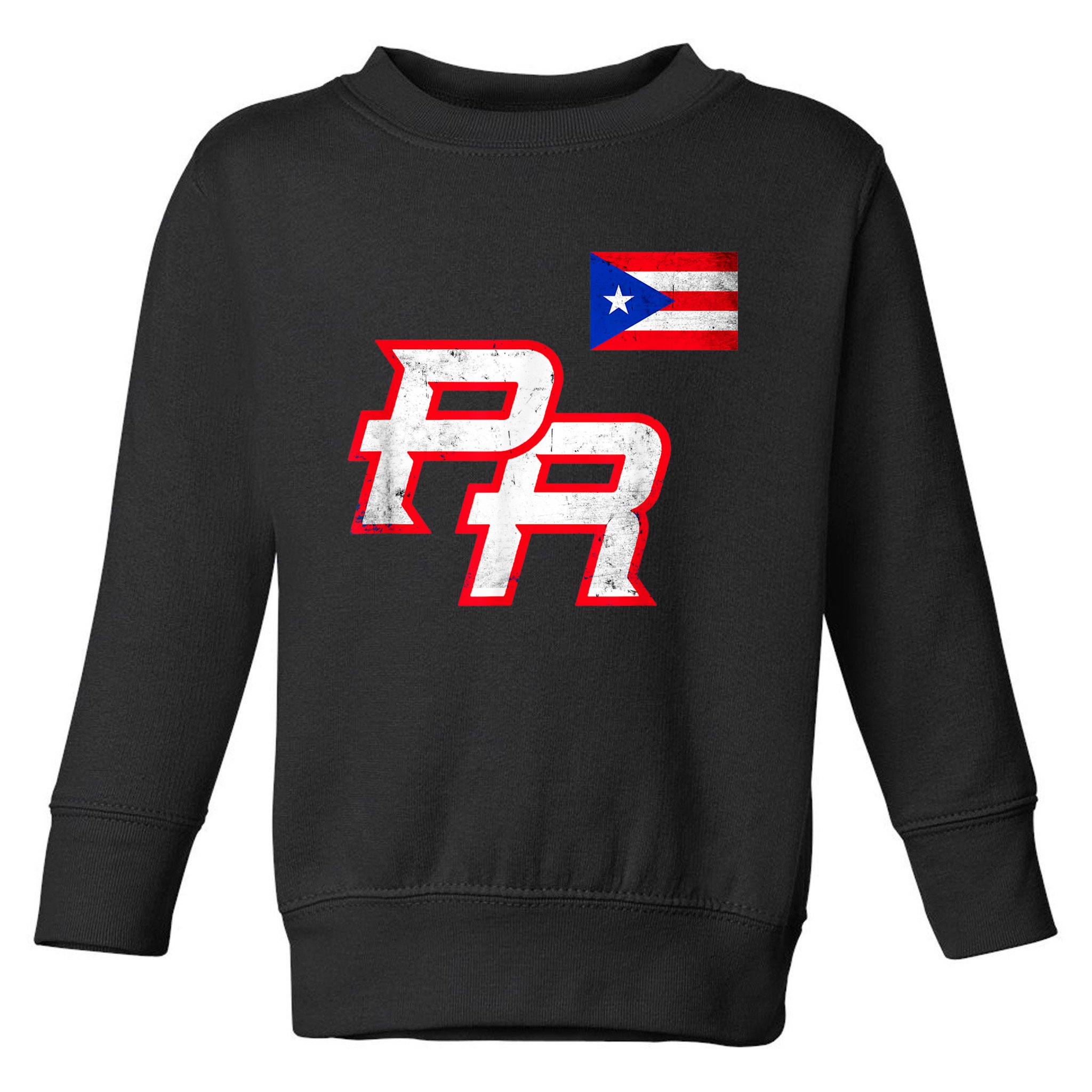 Puerto Rican Baseball Player Puerto Rico Flag Baseball Fans Toddler Sweatshirt