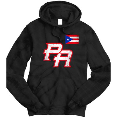 Puerto Rican Baseball Player Puerto Rico Flag Baseball Fans Tie Dye Hoodie