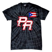 Puerto Rican Baseball Player Puerto Rico Flag Baseball Fans Tie-Dye T-Shirt