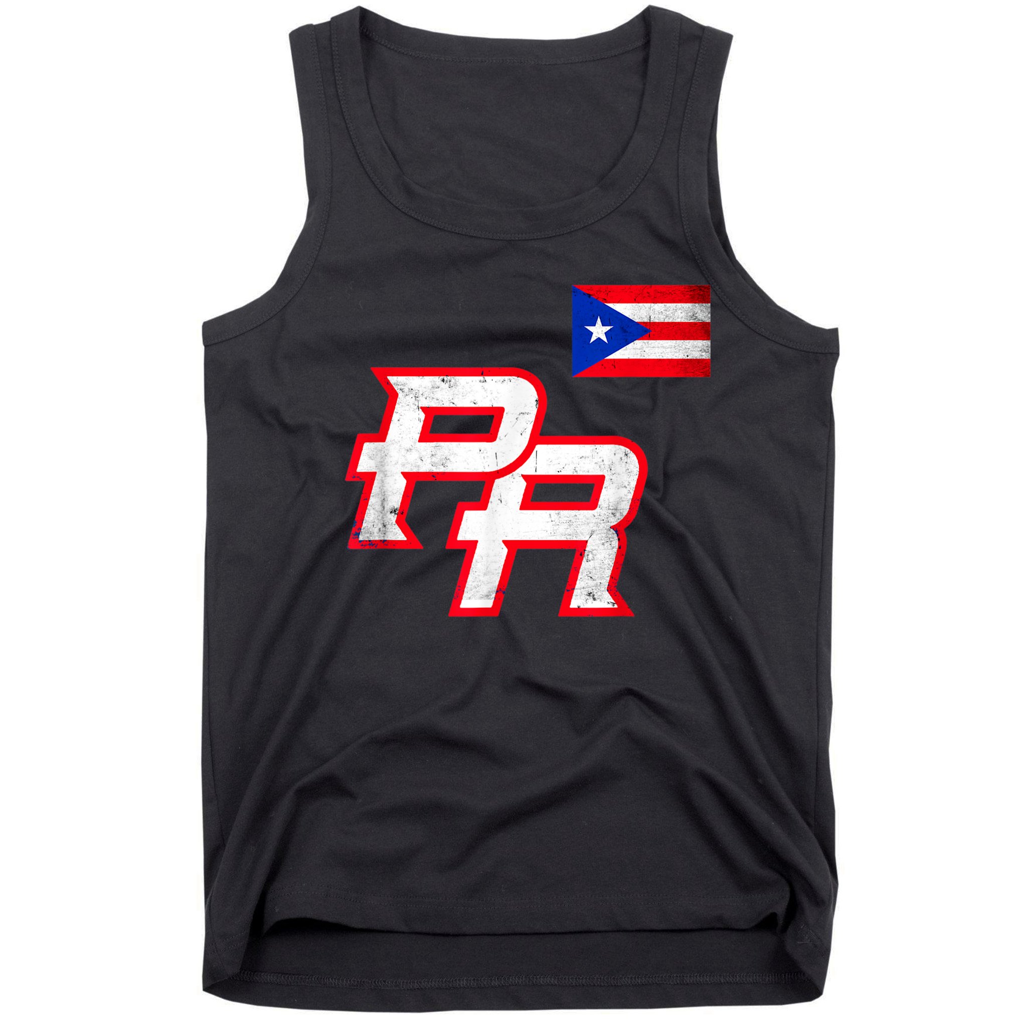 Puerto Rican Baseball Player Puerto Rico Flag Baseball Fans Tank Top