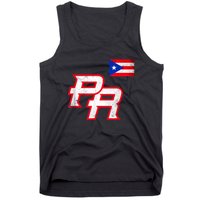 Puerto Rican Baseball Player Puerto Rico Flag Baseball Fans Tank Top