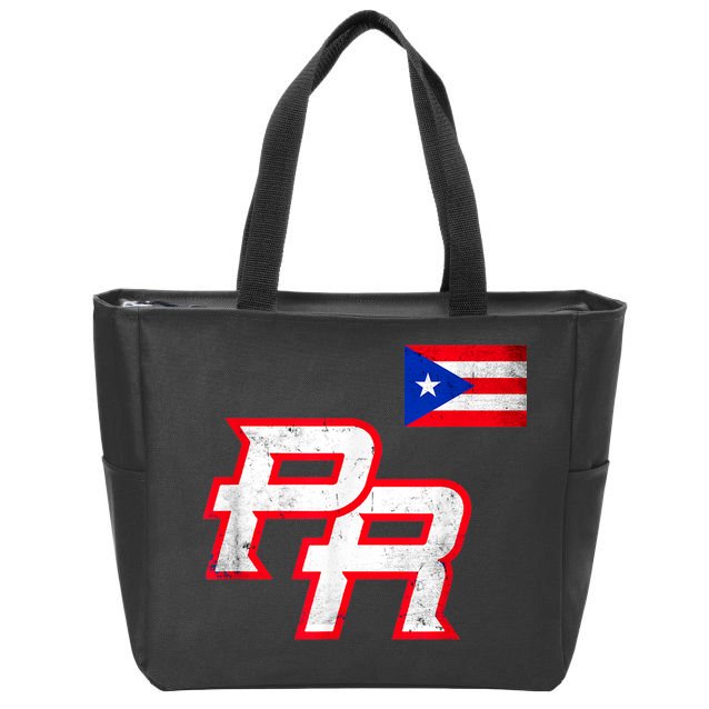 Puerto Rican Baseball Player Puerto Rico Flag Baseball Fans Zip Tote Bag